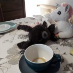 Das Einhorn am Frühstückstisch